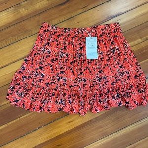 ZARA red floral skirt - nwt